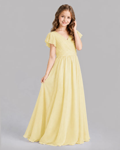 Daffodil A-line Junior Bridesmaid Dresses Back