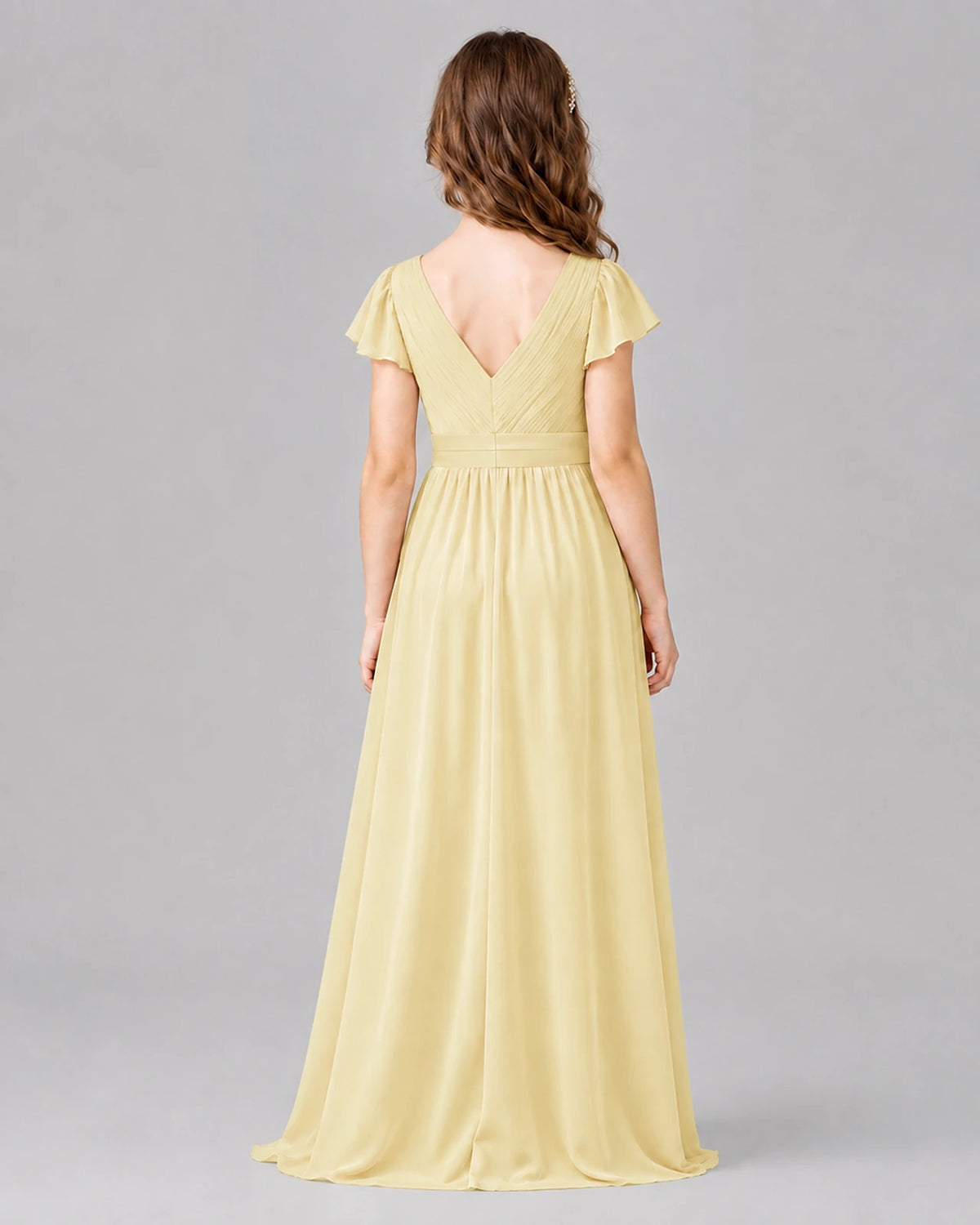 Daffodil A-line Junior Bridesmaid Dresses Side