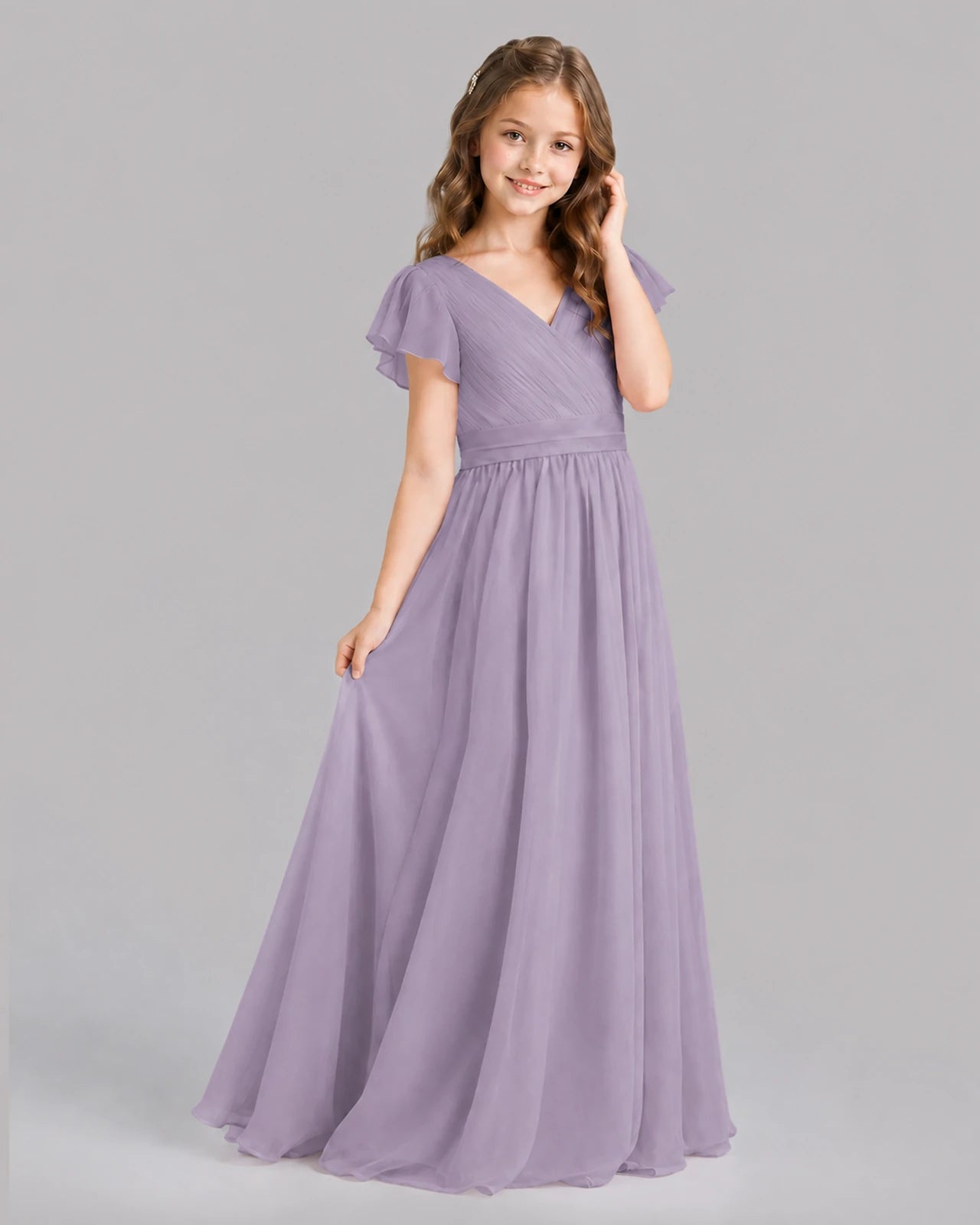 Wisteria A-line Junior Bridesmaid Dresses Back