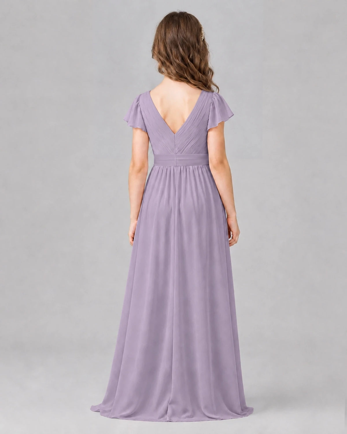 Wisteria A-line Junior Bridesmaid Dresses Side