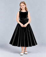 Black Ball Gown Girls Formal Dress Front