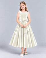 Ivory Ball Gown Girls Formal Dress Front