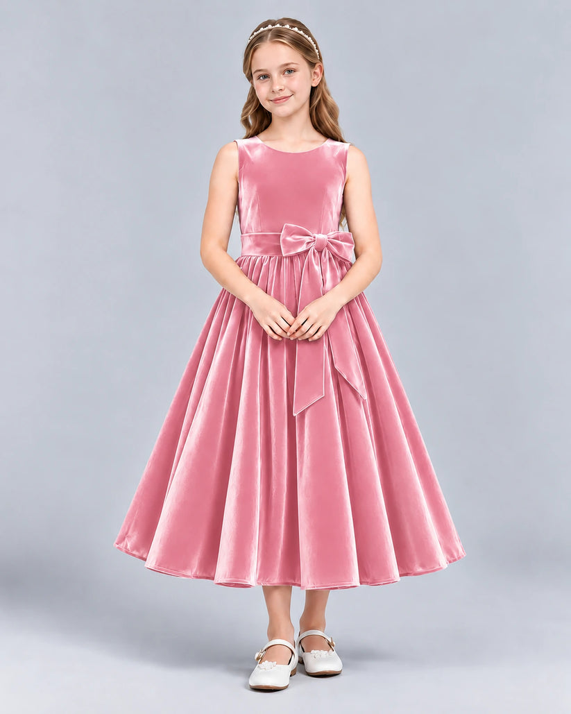 Pink Ball Gown Girls Formal Dress Front