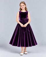 Purple Ball Gown Girls Formal Dress Front