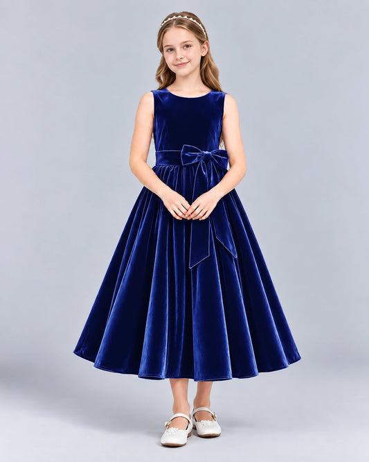Royal Blue Ball Gown Girls Formal Dress Front
