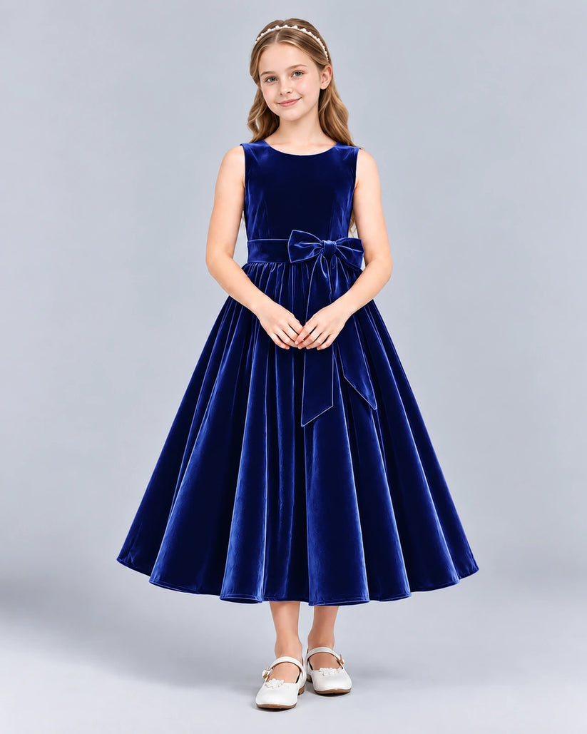 Royal Blue Ball Gown Girls Formal Dress Front