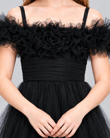 Black Ball Gown Girls Formal Dress Detail [Shared]