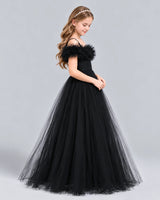 Black Ball Gown Girls Formal Dress Side [Shared]