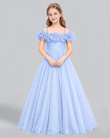 Lavender Ball Gown Girls Formal Dress Front
