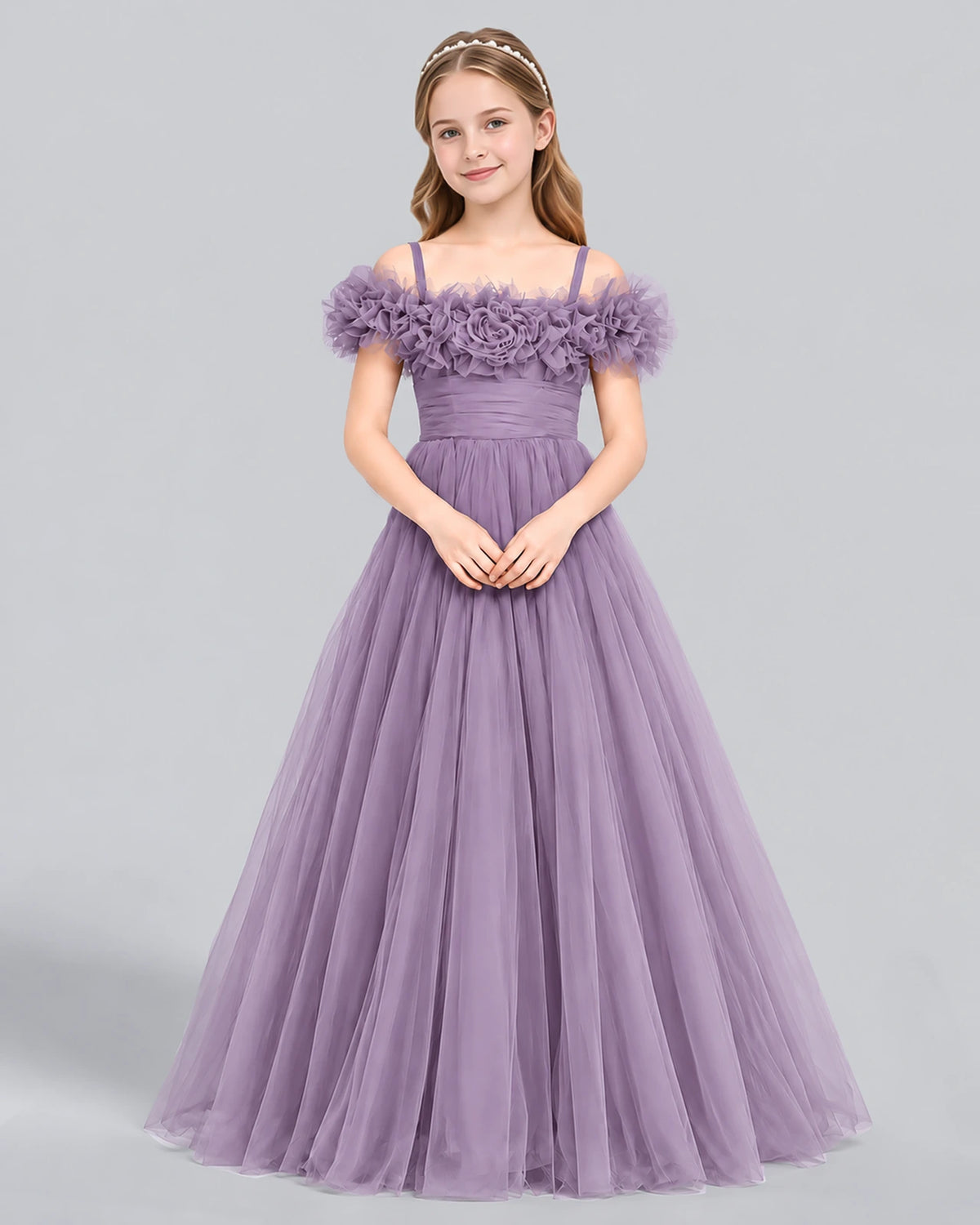 Wisteria Ball Gown Girls Formal Dress Front