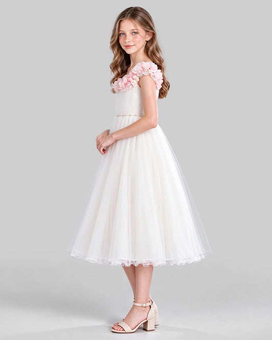 Ivory A-line Girls Formal Dress Side [Shared]
