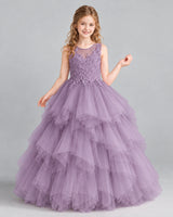 Wisteria Ball Gown Girls Pageant Dress Front