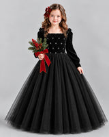 Black Ball Gown Girls Formal Dress Front