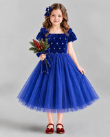 Royal Blue Ball Gown Girls Formal Dress Front