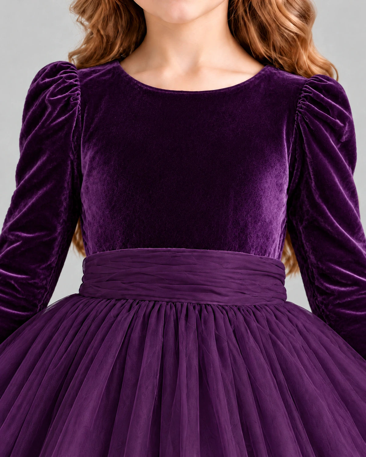 Purple Ball Gown Girls Formal Dress Detail [Shared]