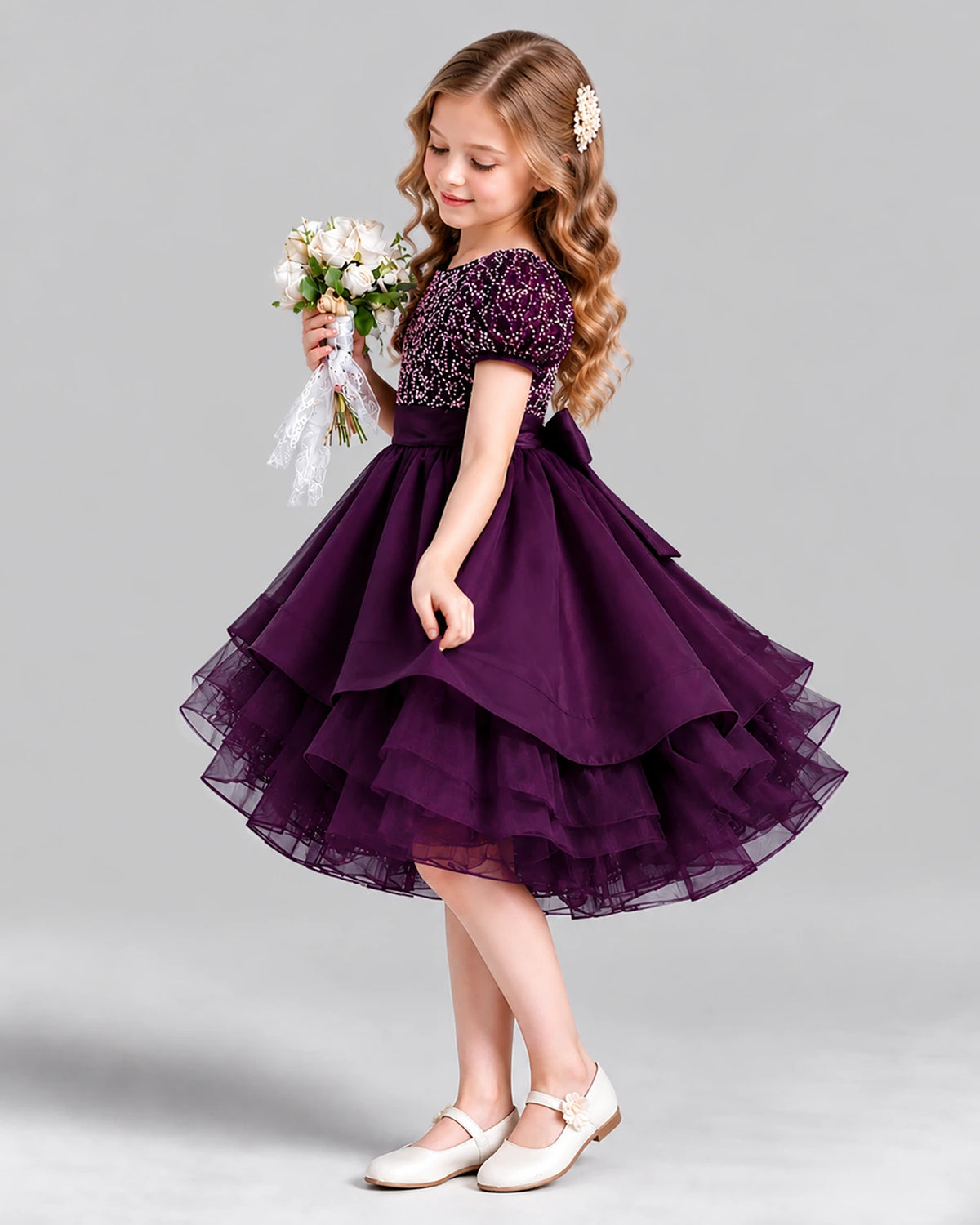 Purple Ball Gown Girls Formal Dress Side [Shared]