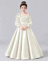 Ivory Ball Gown Girls Formal Dress Front