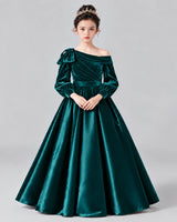Peacock Ball Gown Girls Formal Dress Front