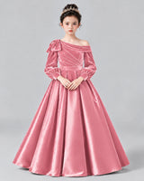Pink Ball Gown Girls Formal Dress Front