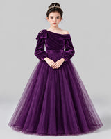 Purple Ball Gown Girls Formal Dress Front