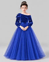 Royal Blue Ball Gown Girls Formal Dress Front