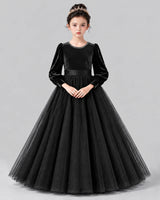 Black Ball Gown Girls Formal Dress Front