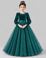 Peacock Ball Gown Girls Formal Dress Front