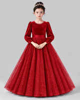 Red Ball Gown Girls Formal Dress Front
