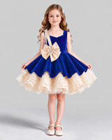 Royal Blue Flared Girls Formal Dress Front