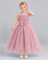 Dusty Rose Ball Gown Girls Formal Dress Front