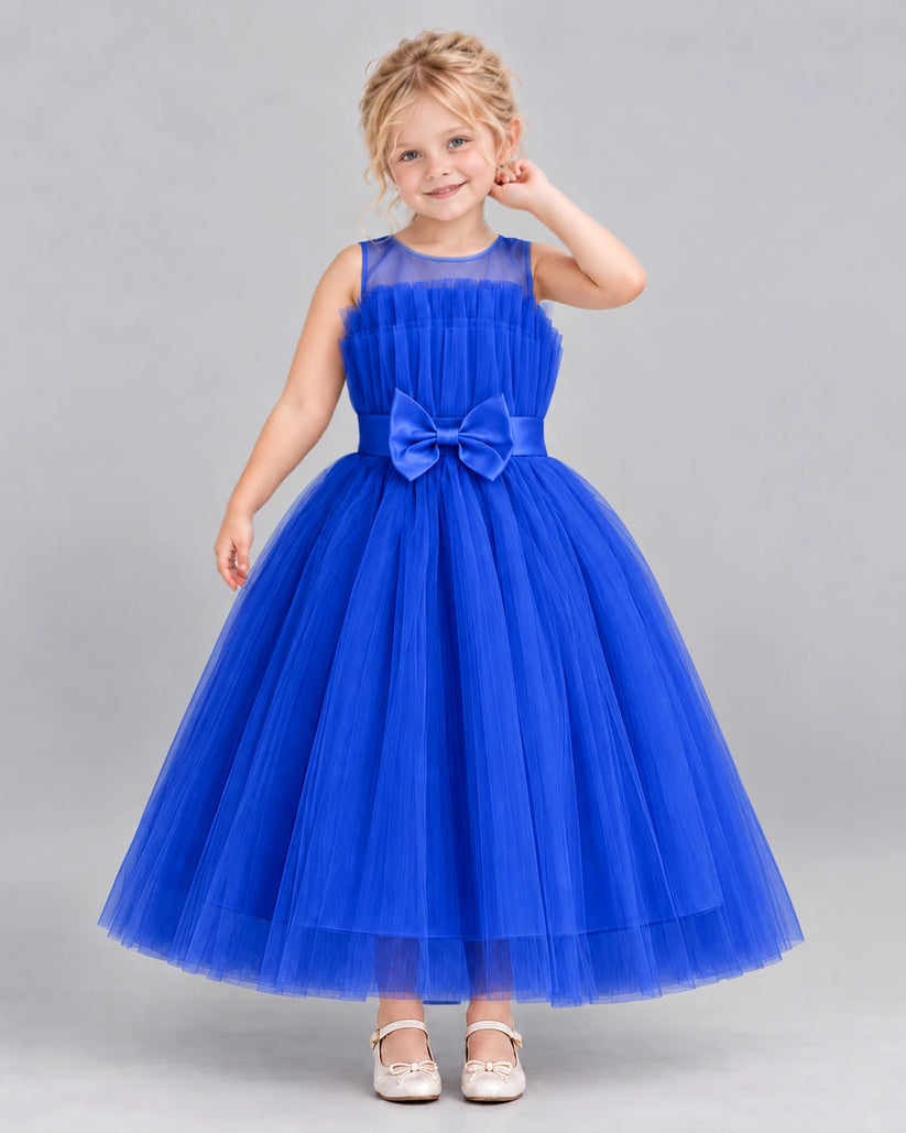 Royal Blue Ball Gown Girls Formal Dress Front