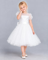 Ivory Ball Gown Girls Formal Dress Front