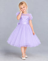 Lavender Ball Gown Girls Formal Dress Front