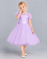 Lilac Ball Gown Girls Formal Dress Front