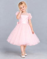 Pink Ball Gown Girls Formal Dress Front