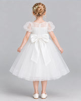 White Ball Gown Girls Formal Dress Back [Shared]