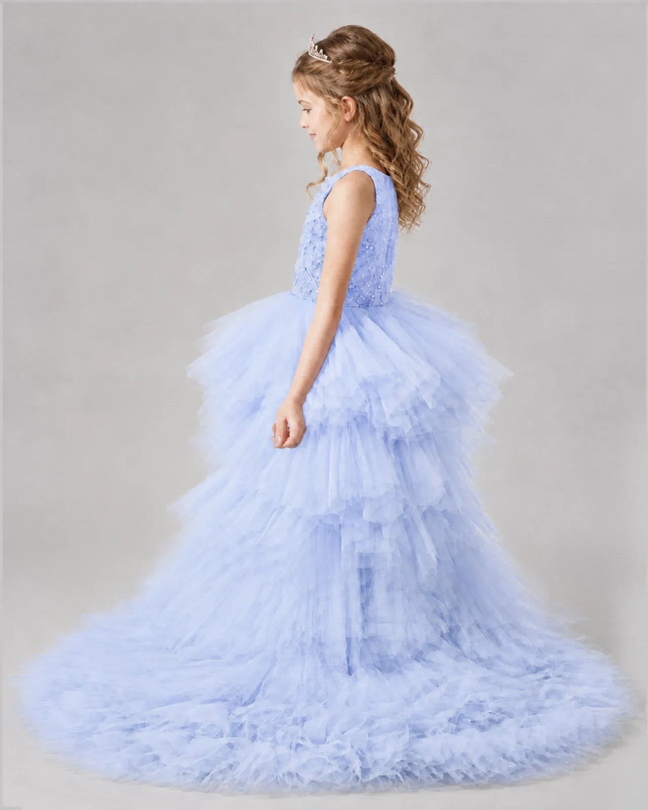 Lavender A-line Girls Pageant Dresses Back