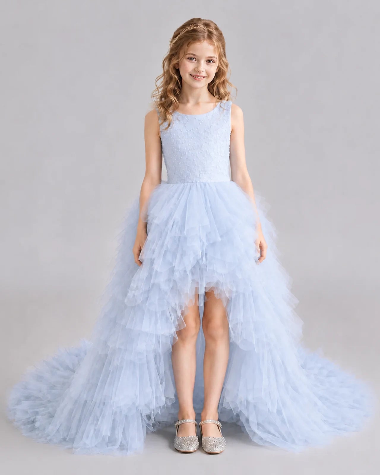 Lavender A-line Girls Pageant Dresses Front
