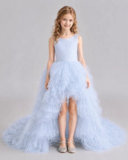 Lavender A-line Girls Pageant Dresses Front