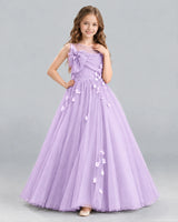 Lilac Ball Gown Girls Formal Dress Front