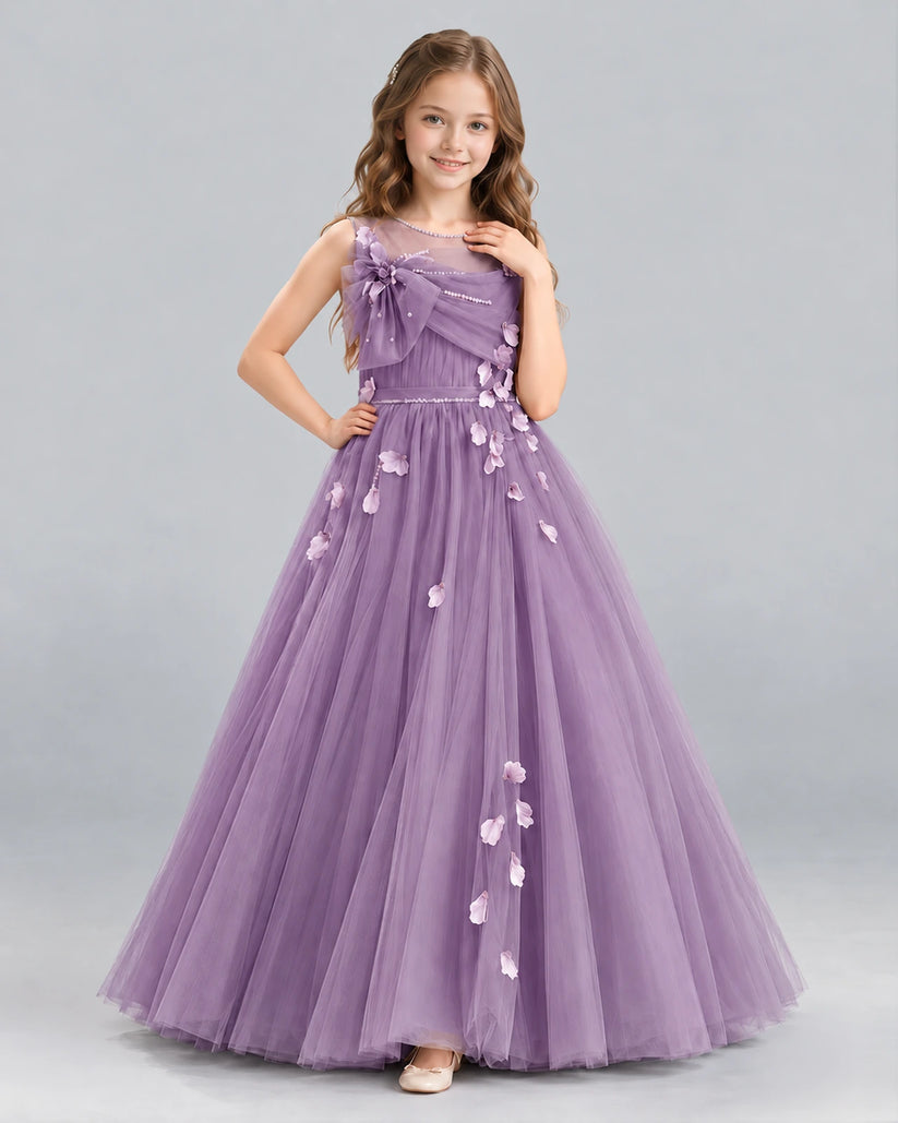 Wisteria Ball Gown Girls Formal Dress Front