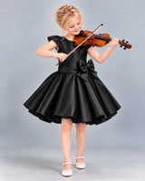 Black Ball Gown Girls Formal Dress Front