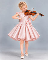 Blush Pink Ball Gown Girls Formal Dress Front