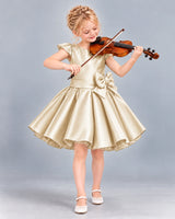 Champagne Ball Gown Girls Formal Dress Front