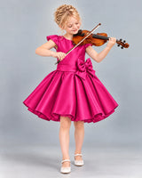 Hot Pink Ball Gown Girls Formal Dress Front