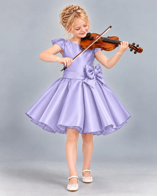 Lavender Ball Gown Girls Formal Dress Front