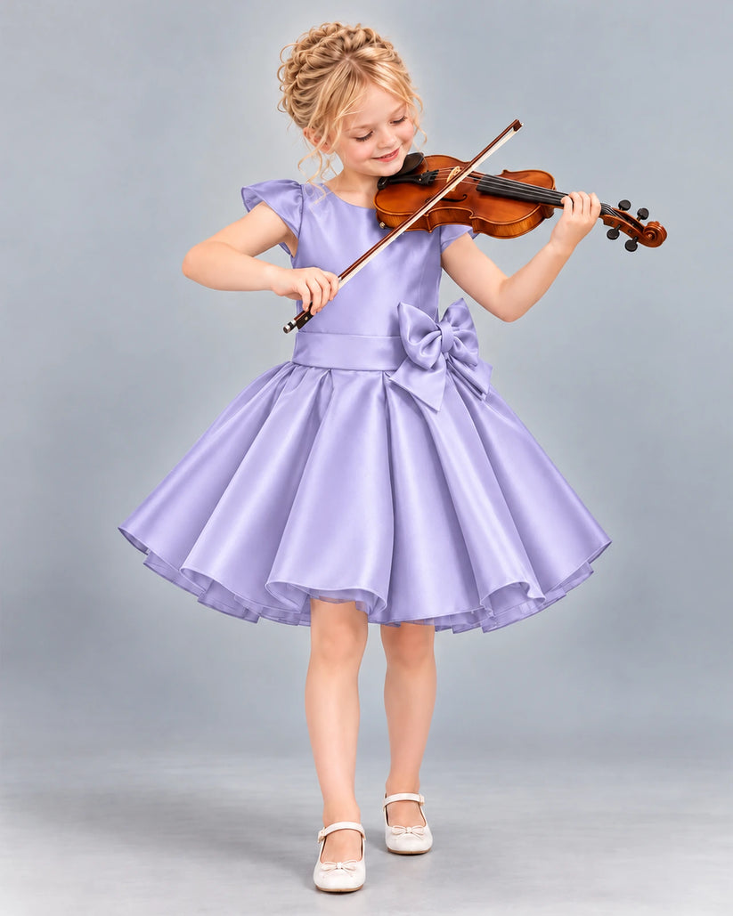 Lavender Ball Gown Girls Formal Dress Front