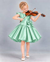 Mint Green Ball Gown Girls Formal Dress Front