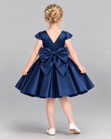 Navy Blue Ball Gown Girls Formal Dress Back [Shared]