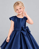 Navy Blue Ball Gown Girls Formal Dress Detail [Shared]